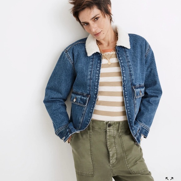BRAND NEW MADEWELL OVERSIZED TRUCKER JACKET: sold out online! - Picture 1 of 6